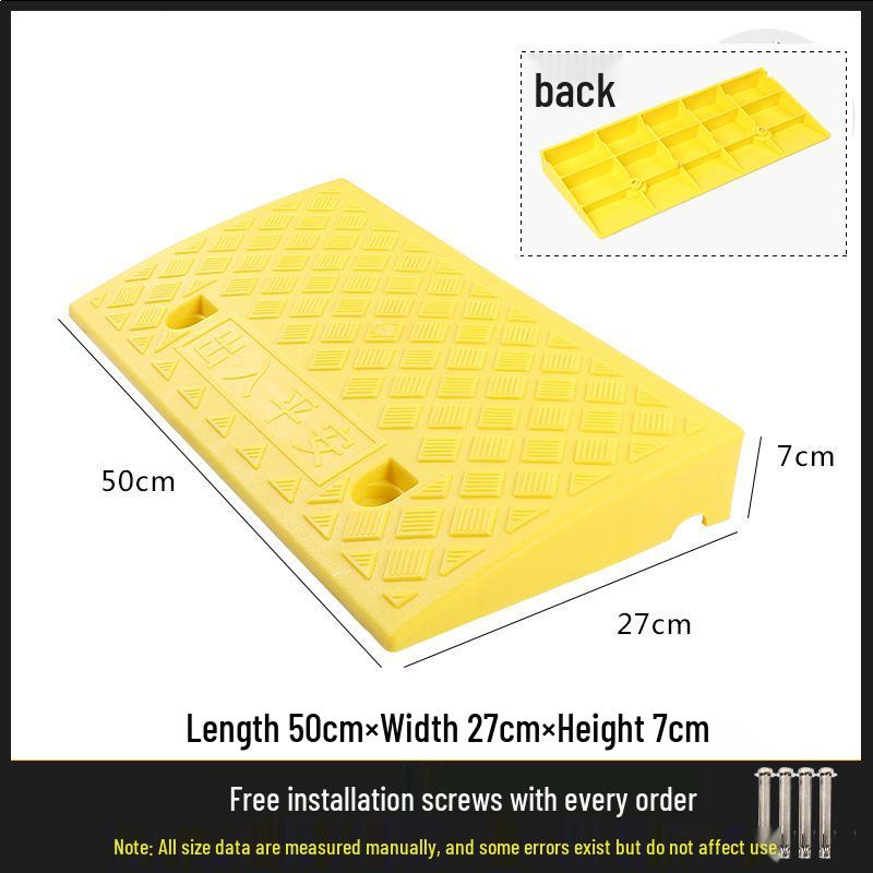 Car Ramp Sill Pad - Plastic Vehicle Curb Slope & Speed Bump