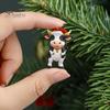 Decorative Ornaments for Backpacks Keys Christmas Cow Ornament Advent Calendar 2026, 24 Days 2D Acrylic Hanging Pendant Creative Holiday Gift