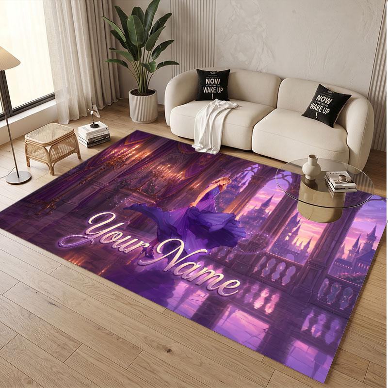 Custom Name Crystal Velvet Rug,Taylor Swift Comfortable Anti Slip Floor Mat For Room Decoration