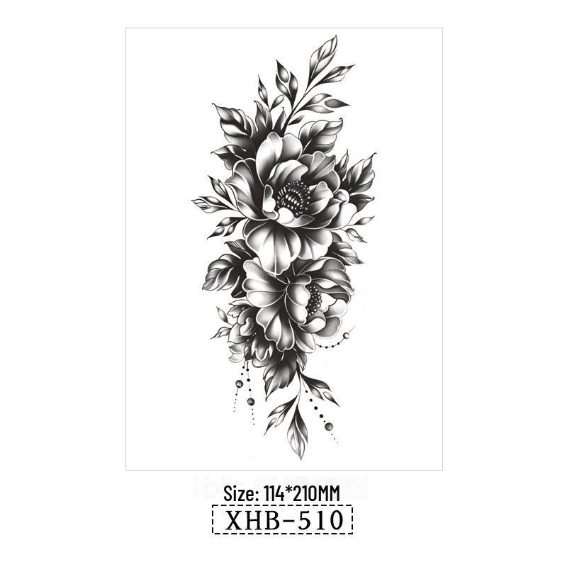 Vattentäta Svarta Djur Halvarm Tatuering Klistermärken