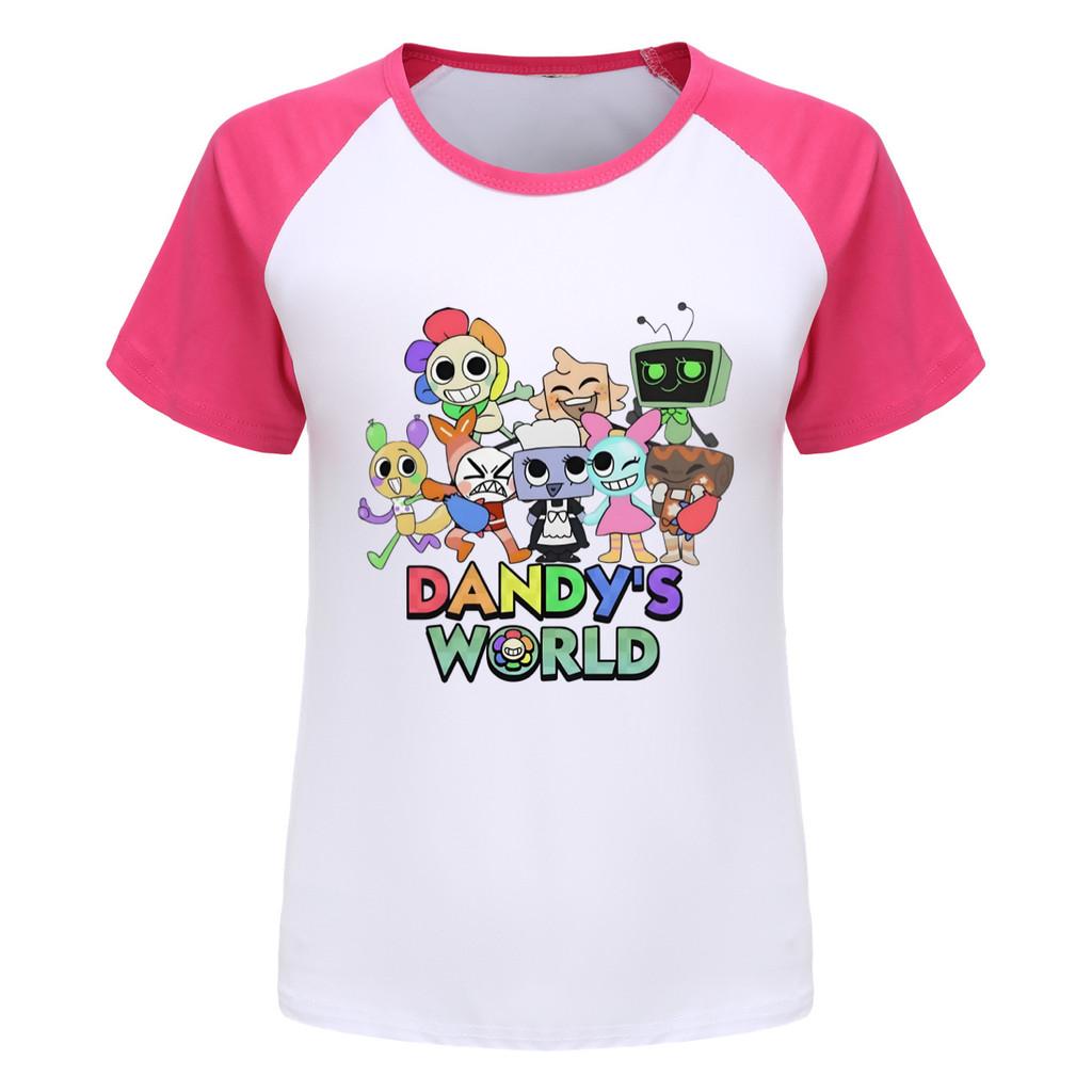5407 Kid Boy Girl Dandy World Print Raglan Sleeves T-Shirt