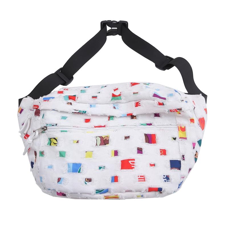 

Чоловіча нагрудна сумка. Жіноча сумка через плече. Студентська полотняна сумка білий