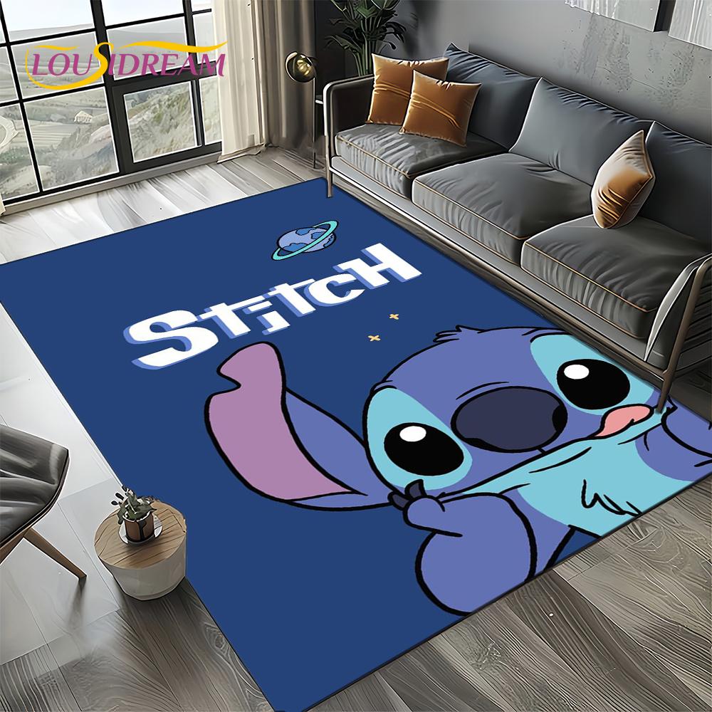27 Style Cute Stitch Cartoon 3D Carpet Rug for Home Living Room Bedroom Sofa Doormat Decor,Child Non-slip Floor Mat Gifts