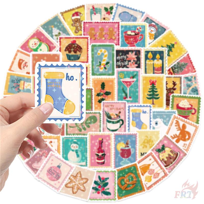 50Pcs/Set Pink Christmas Stamp Series 02 Stickers DIY Fashion Waterproof Doodle Decals Stickers