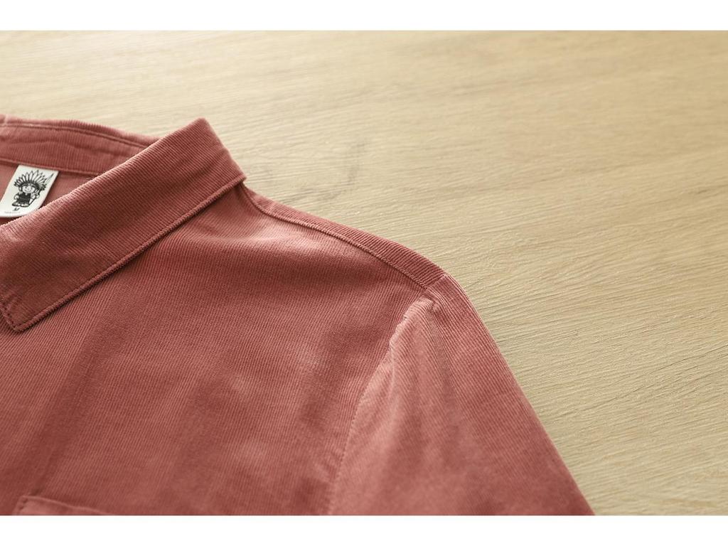 Pure Cotton Corduroy Women's Long Sleeve Shirt - Artistic Casual Style for Spring & Autumn (8372)