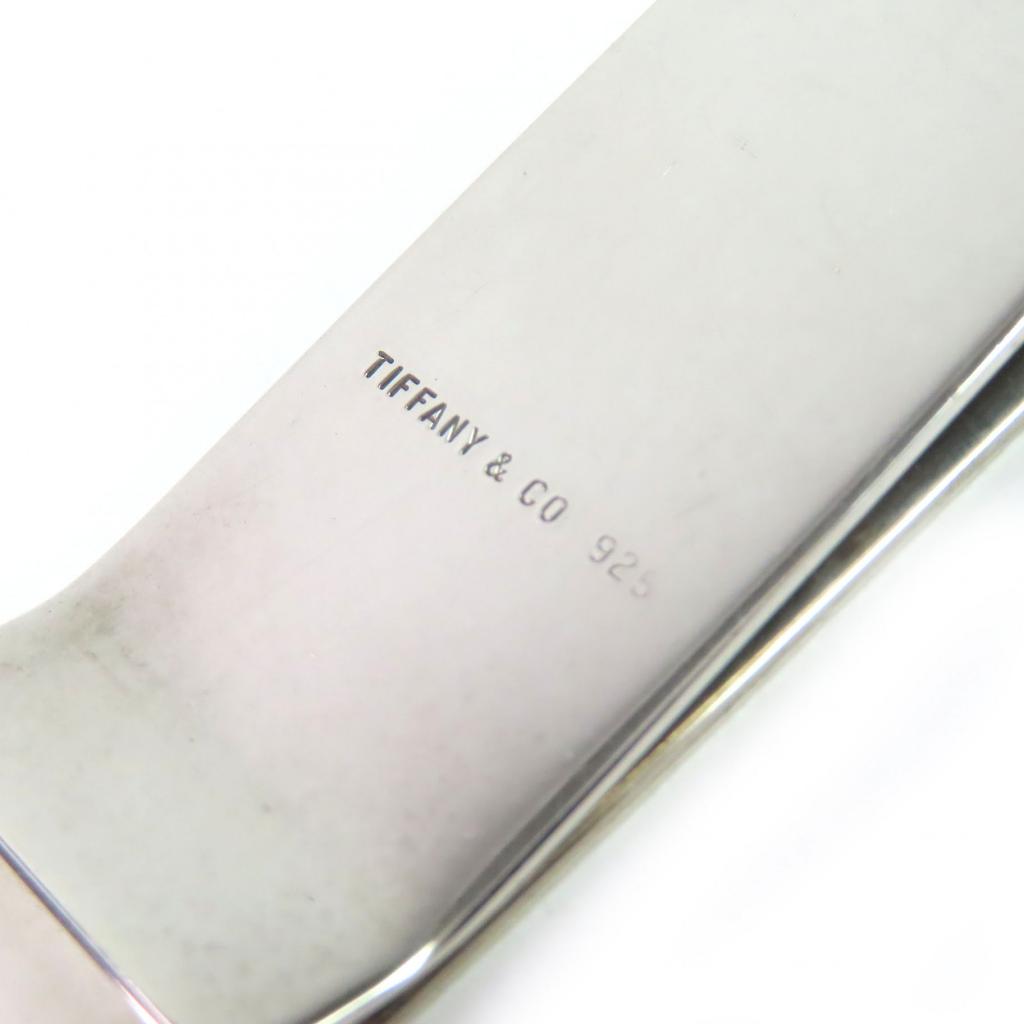Very Good TIFFANY&Co. Money clip Logo engraved bill clip Silver SV925 mens Used