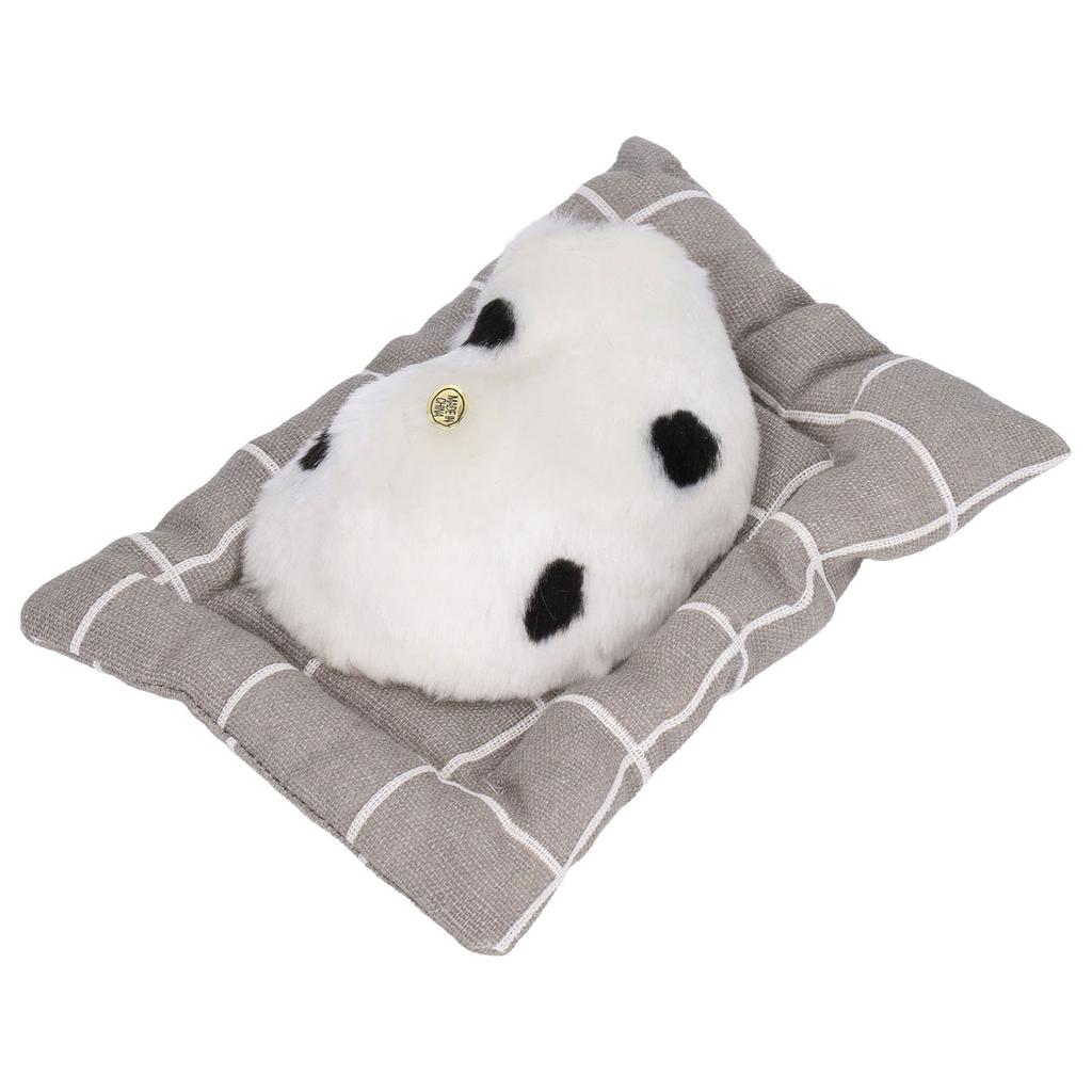 Make Sound Sleeping Dog Toy with Cloth Cushion Simulation Plush Dog Toy Small Dog Doll OrnamentsDalmatian