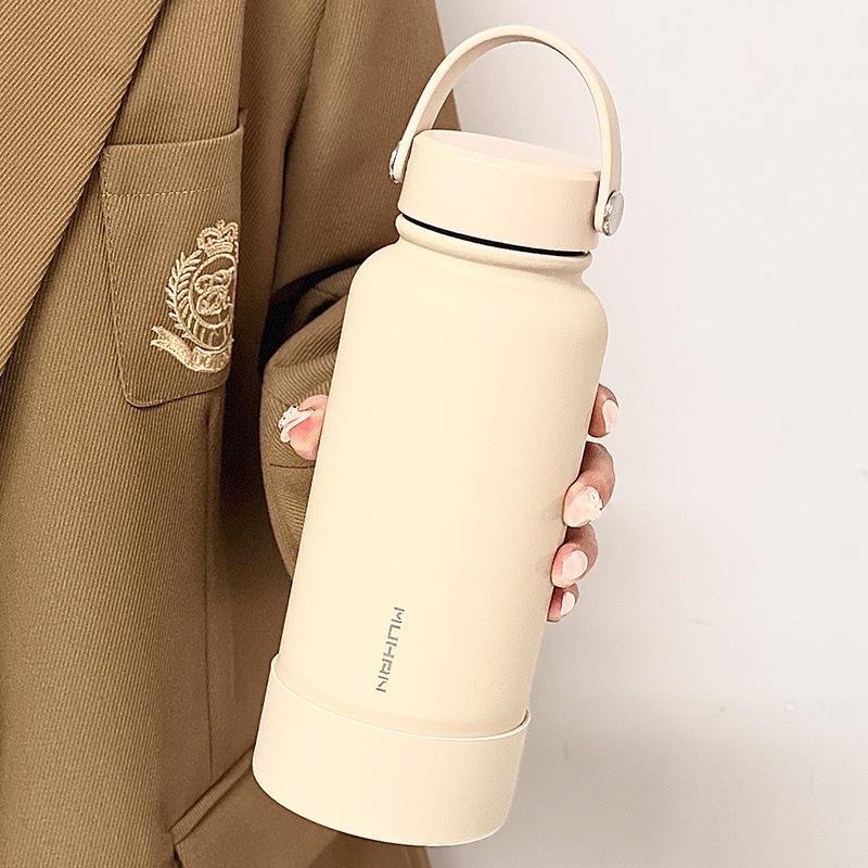 New Frosted Thermos Cup Stainless Steel Thermos Cup Student Sports Water Cup Portable Large Capacity Cup