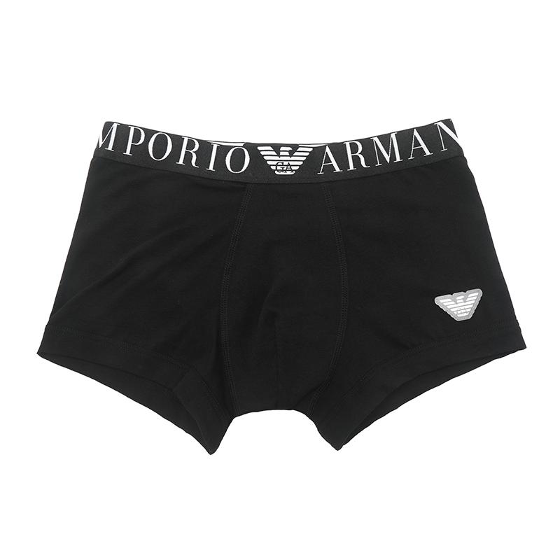 

Emporio Armani Ss23 Letter Logo Trimmed Boxer Shorts Men bottoms Black 111389-3R512-00020 XL
