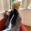 Polyester Floral Knitted Beanie Hat 56cm-58cm Circumference Handmade Beanie  Outdoor Wear
