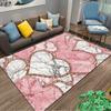Marble Heart Pattern Carpet, Pink and White Decorative Floor Rug Suitable for use as an anti-slip for living room bedroom sofas