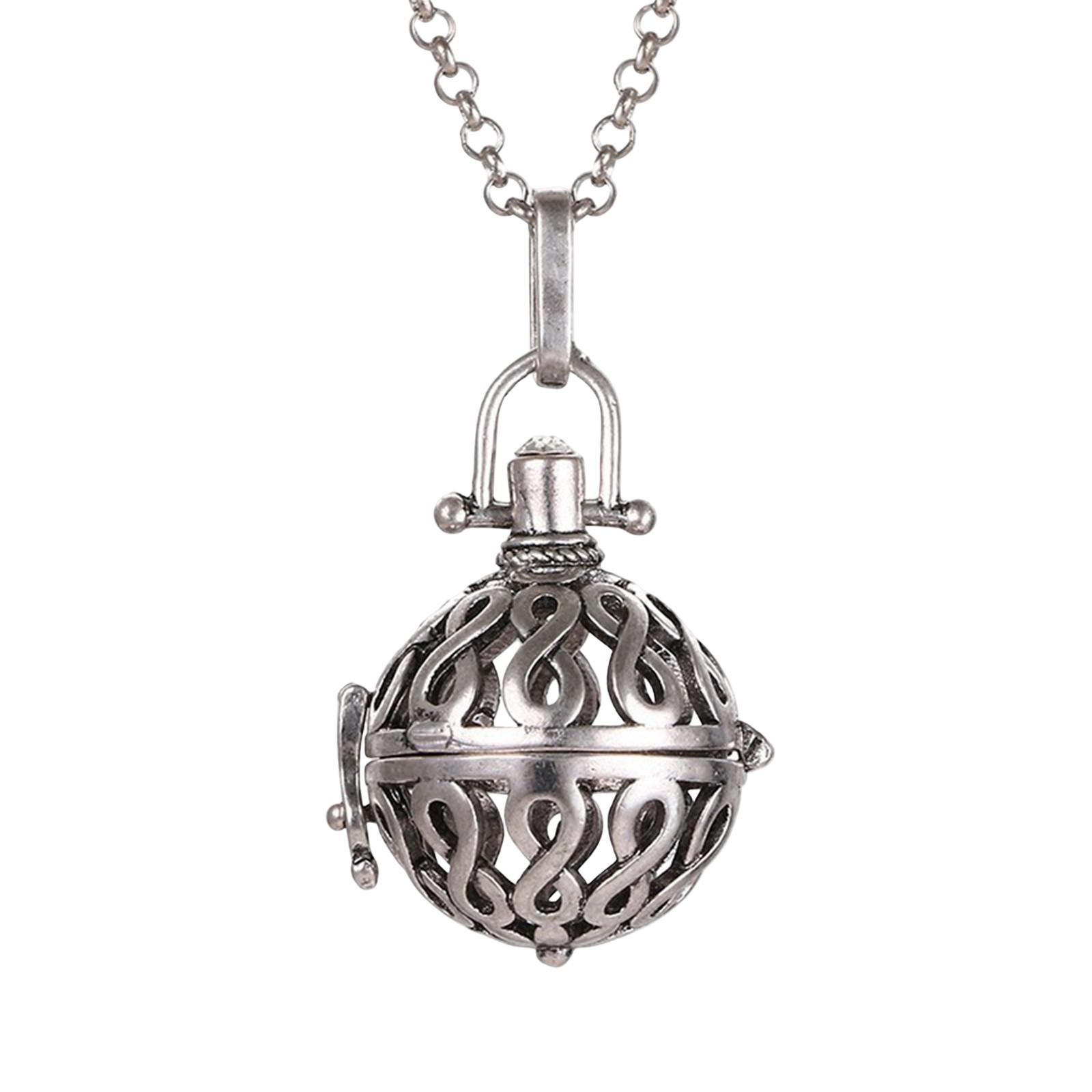 

Ароматерапия Золотая рыбка Цирконий Клетка Полое ожерелье Масляный диффузор Коробка для духов Древние аксессуары Ханьфу. серебряный