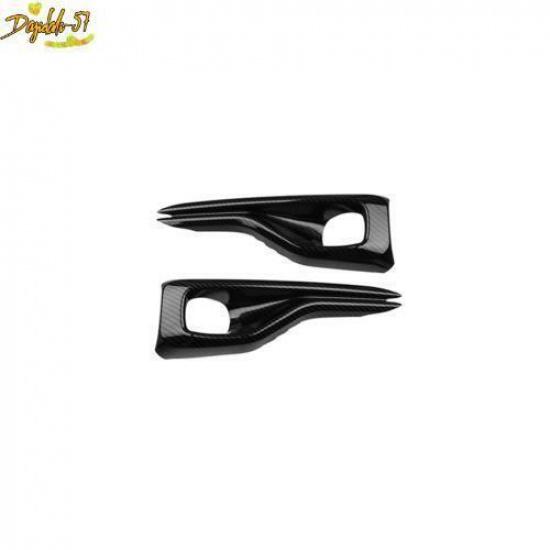 2P Carbon Fiber Style Front Fog Light Lamp Frame Cover Trim For Ford Focus 19-20