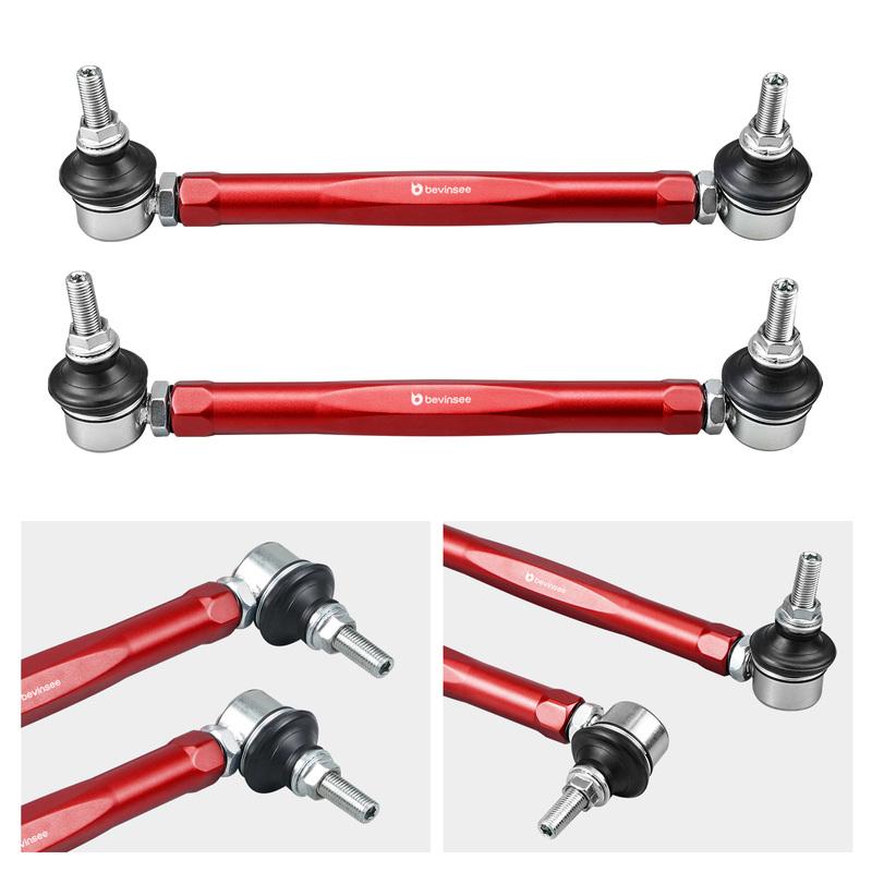 BEVINSEE Adjustable Front Sway Bar End Link Kit (245mm To 310mm), for BMW E46 Z4 E85/E86, Replace for 31356780847,31351095694