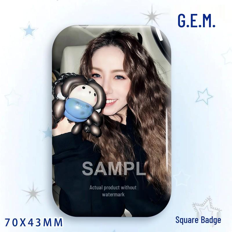 G.E.M. Concert Star Laser Acrylic Standee & Badge Set Badge 70x43mm - Bright Film