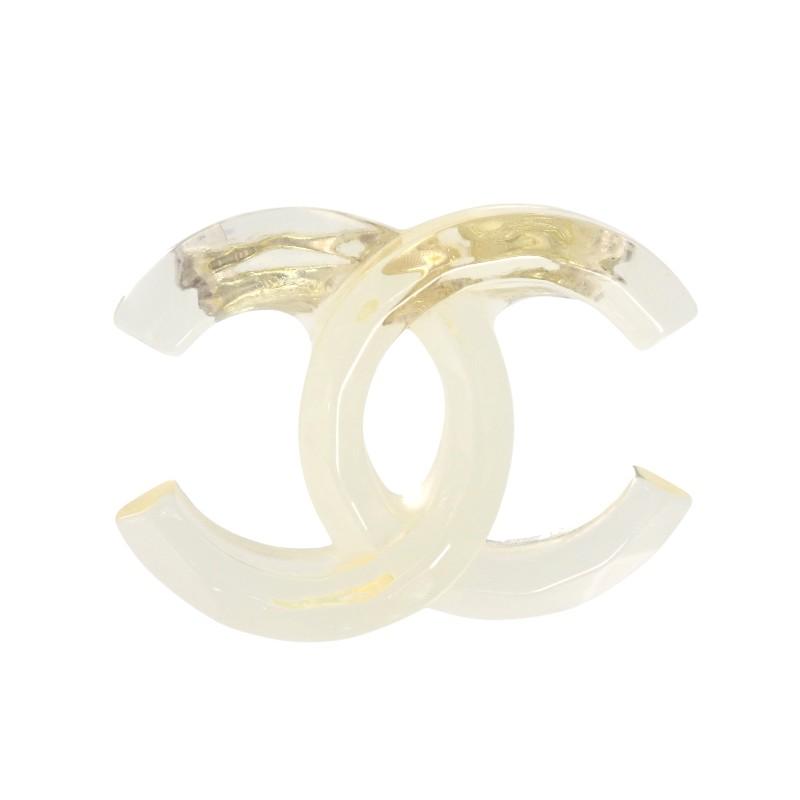 Chanel Brooch Clear Acrylic Women