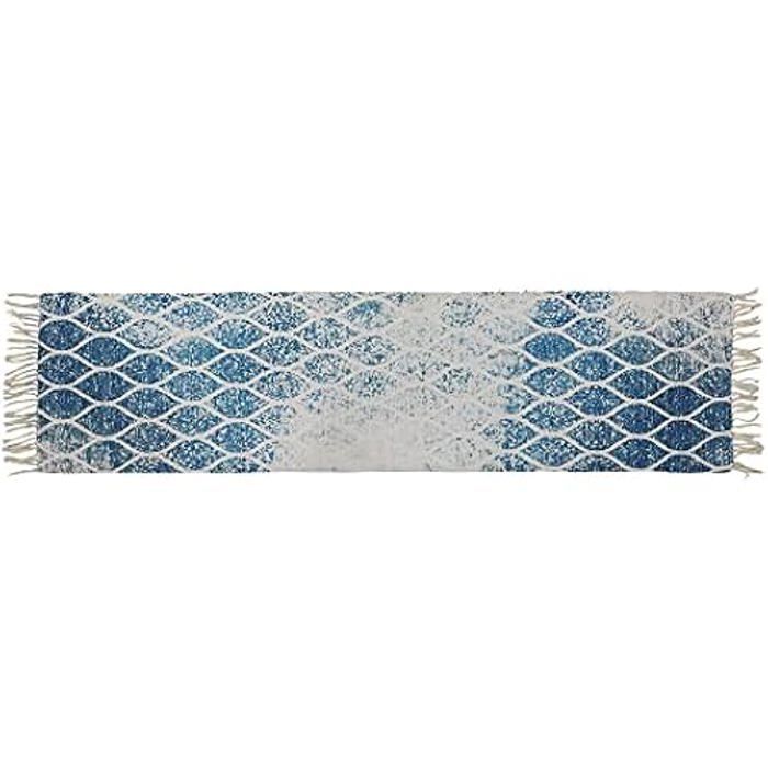 Tapis - DKD Home Decor - Bleu - Coton Chenille - 60 x 240 cm - Moderne - Intérieur
