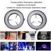 Verstellbares LED-Ringlicht Geeignet für Mikroskope 60 LEDs Weiße Beleuchtung Wissenschaftliche Forschung und Elektronikreparatur
