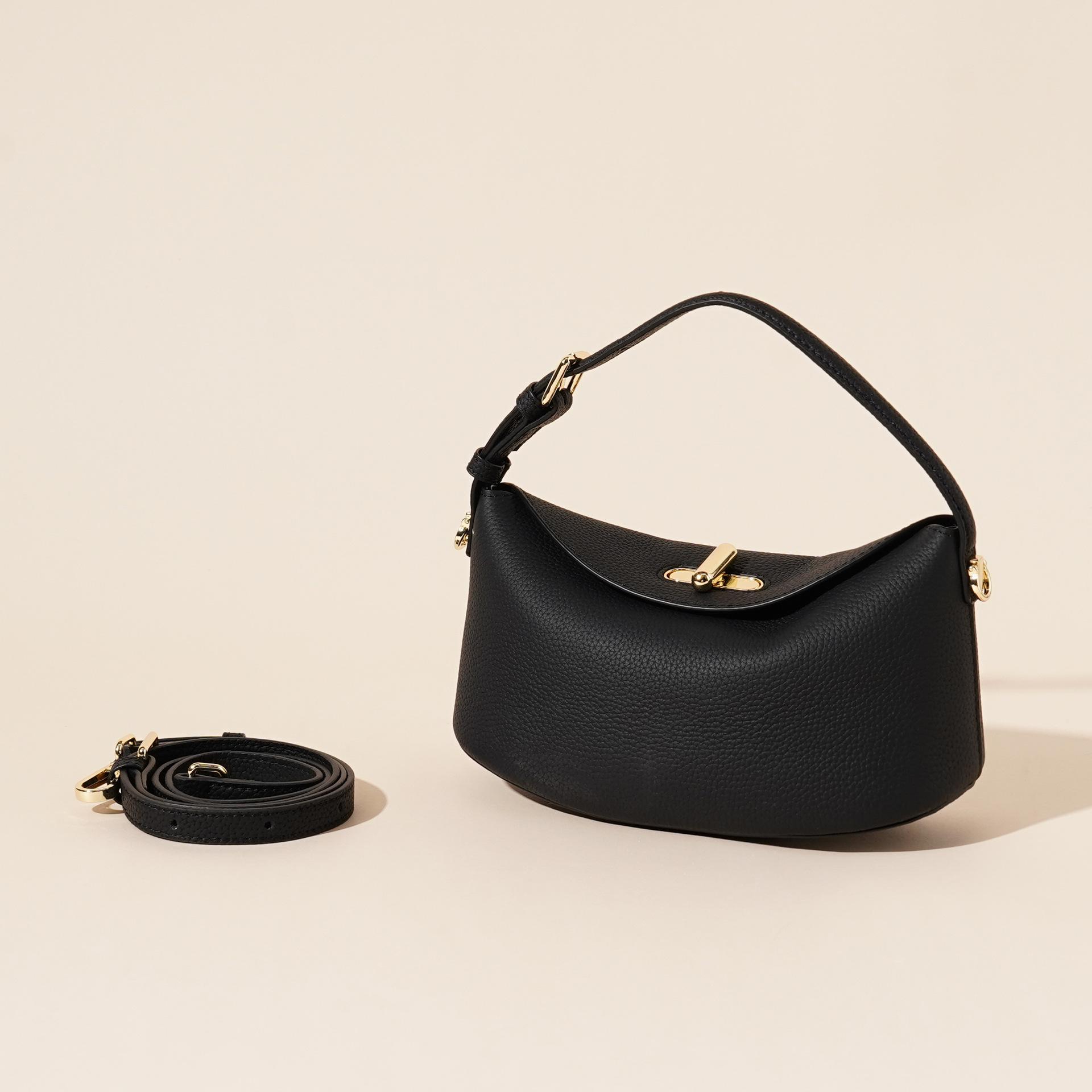 

New Style Hundreds Of Matching Bags 2025 Real Leather Fashion Cowhide Simple Single Shoulder Crossbody Bag High-end Handbag 22.5x11x12cm