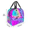 Colorful Musical Notation Pattern Insulated Lunch Box Leak-proof Thermal Cooler Lunch Bag for Men Women Kids Work Trip Picnic