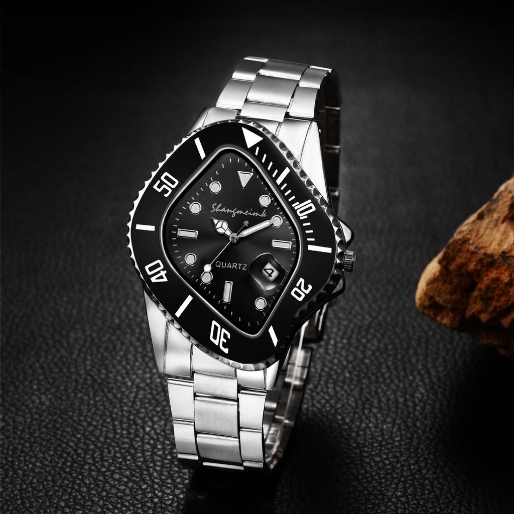 Herren Wasserdichte Analoguhr mit Edelstahlarmband, Schlicht und Stilvoll Silber - Ein Tolles Geschenk zum Vatertag, Valentinstag oder Weihnachten