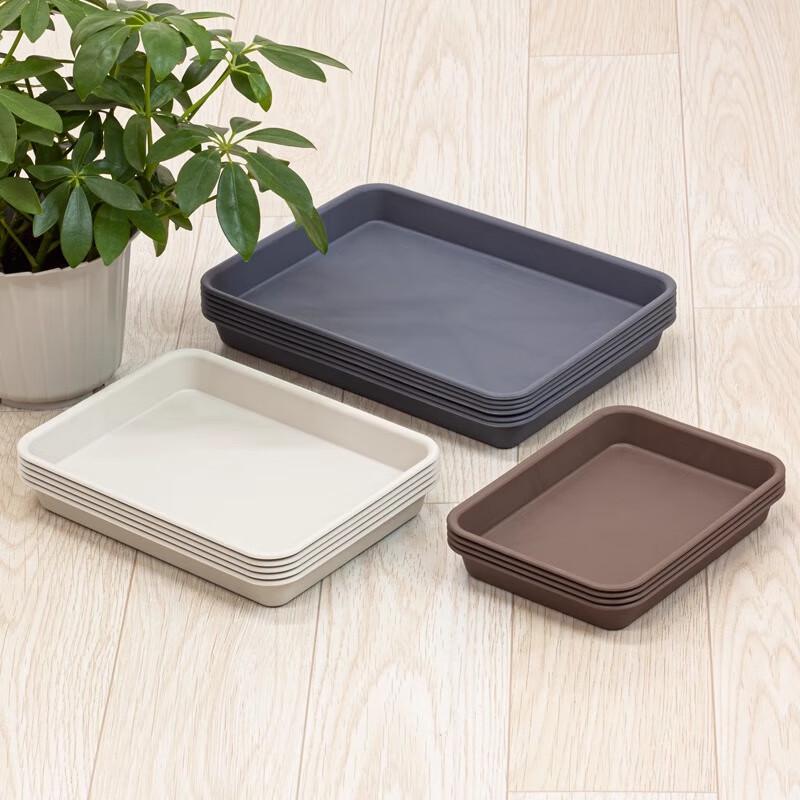 Thickened Rectangular Plastic Plant Pot Tray