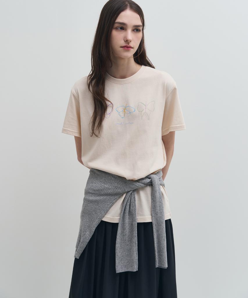 Deuloupisumeon Supima Silket Psyche Graphic T-Shirt [White]