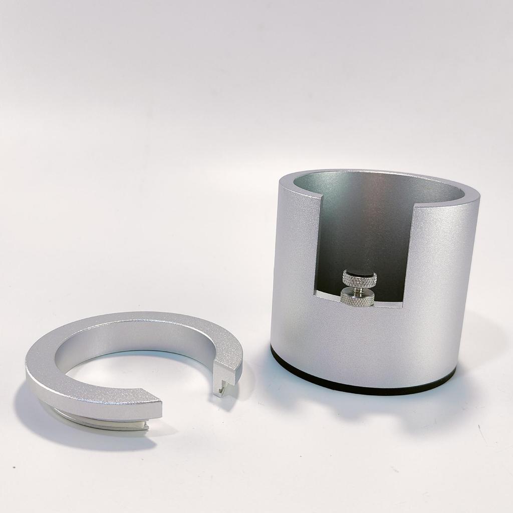 Aluminum Coffee Tamping Stand: Universal Tamper Base for 51mm, 53mm, and 58mm.