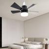 Stropní ventilátor s osvětlením, stmívatelný, 3 teploty barev, 3 rychlosti větru, časovač 1H 2H 4H, E26, malá ventilátorová lampa s dálkovým ovládáním pro ložnici, kuchyň