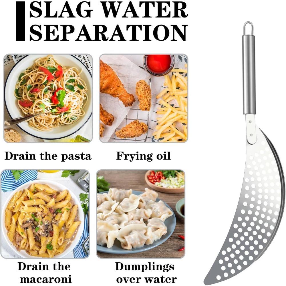 Stainless Steel Pasta Strainer with Handle –Insert Pot Drainer for Spaghetti, Noodles, Fruits & Vegetables