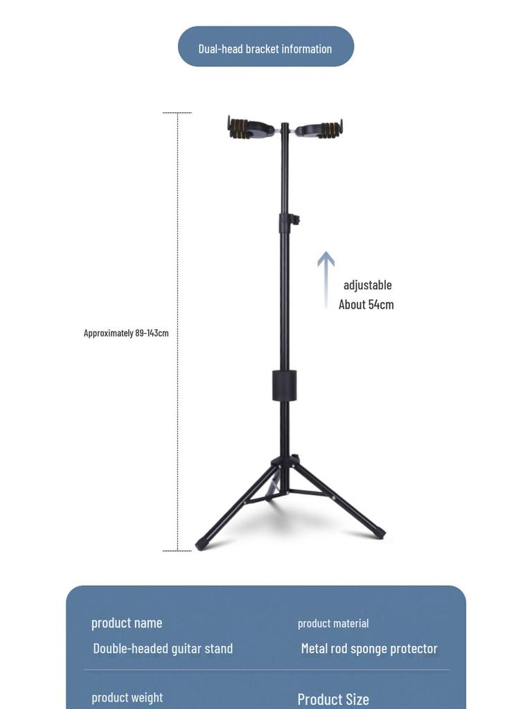 Vertical Guitar & Ukulele Floor Stand - Musical Instrument Display & Shooting Stand