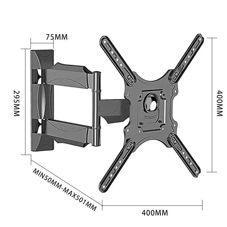

Ультратонкий вращающийся кронштейн для телевизора с телескопической стрелой для экранов 32–120 дюймов, регулируемый угол наклона и бесплатная доставка 32-65 inches