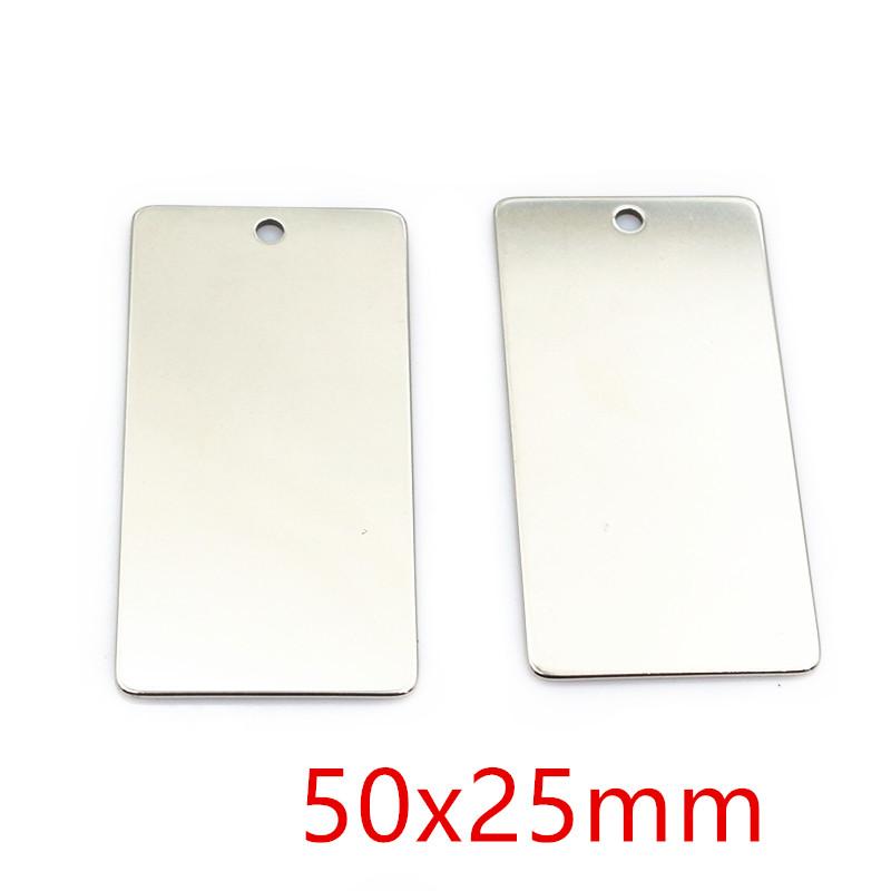 10pc/lot  No Fade Charms 316 Stainless Steel rectangle Charms for necklace pendant charms diy jewelry making