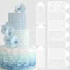 10 Pcs Cake Stencils Cake Templates Set Floral Plant Wedding Icing Stencils Irregular Geometry Lace Cake Molds Cookie Dessert Buttercream Decorating