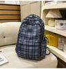 Schoolbag high-value retro style plaid schoolbag for women's autumn and winter new Korean ins middle and high school students versatile backpack