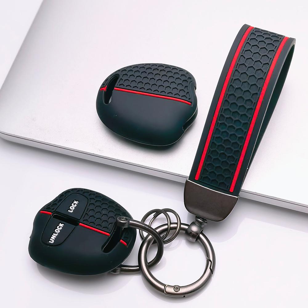 Key Fob Cover for Mitsubishi Pajero Sport Lancer EX Outlander ASX Colt Grandis with Keychain Anti-Scratch Surface Shockproof Structure