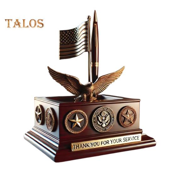 

Подставка для ручек ветеранов, смоляной органайзер для домашнего офиса, патриотический держатель для карандашей, подарок для военнослужащих и ветеранов A