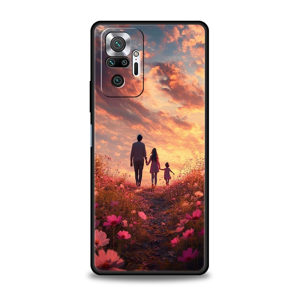 

A Family Of Three Phone Case Cover for Redmi 14C 10C Note 15 14 13 12 10 11 K40 Pro Plus 5G Shockproof Soft TPU Shell Funda Bag Note 15 5G