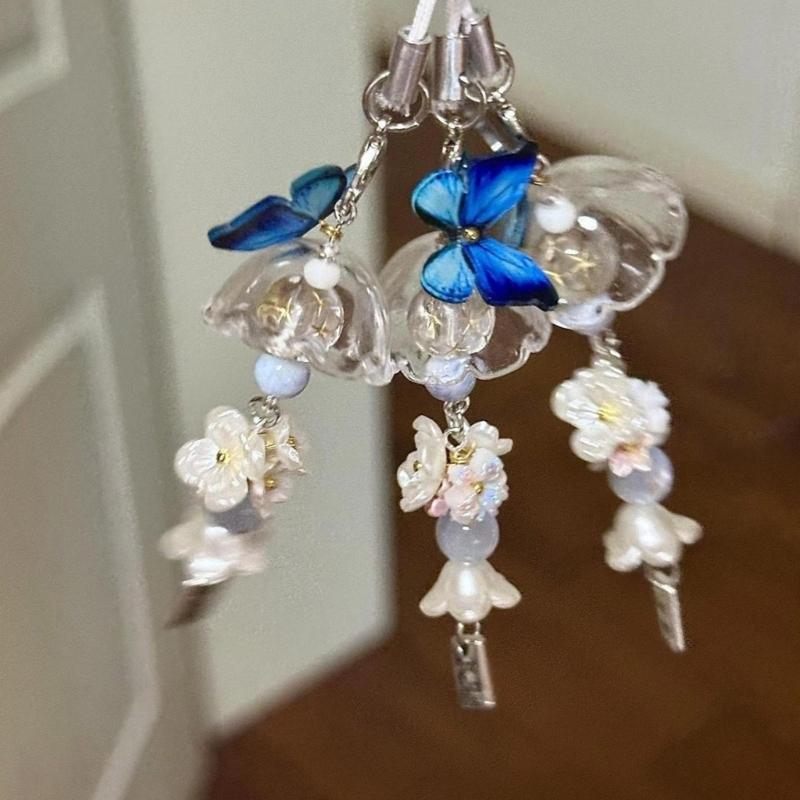 Handmade Acrylic Phone Charm Lanyard Chain Feature Interchangeable Beads For Girls Trendy Jewelry Accessory