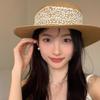 Spring Summer Bow Ribbon Straw Hat French Style Flat Top Sun Hat New Bow Lace Straw Hat  for Lady