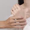Couple Star Ring Open Band Sweet Niche High Sense Pink Zircon Jewelry