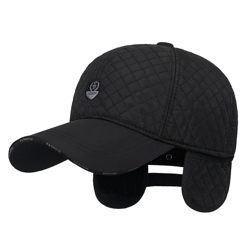 Podzim Zima Pánská baseballová čepice Teplá kosočtvercová čepice Venkovní ochrana uší Větruodolná čepice