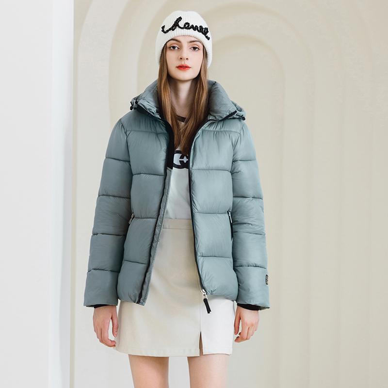 Autumn Winter Thicken Warm Parka Women Casual Sweety Solid Color Big Pocket Loose Short Hooded Coat Jackets Outwear