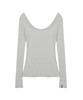 Nigaennikol Nicole Minimal Label Scoop Ls Top_Gray