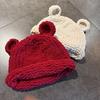 Solid Knitting Color Little Bear Ears Knit Wool Hats Women Fall Winter Wear