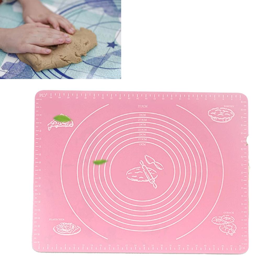 Non Stick Silicone Pastry Mat Thick Silicone Baking Mat with Msurements for Baking Rolling Pastry Dough Pizza