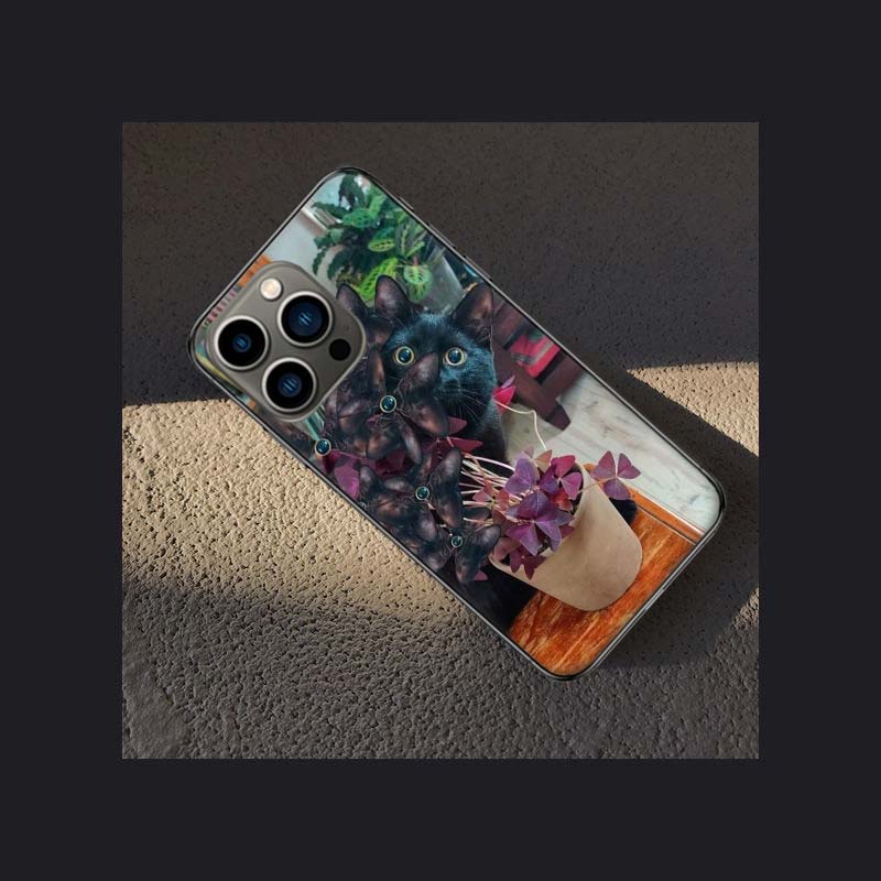 Pet Cat Funny Memes Phone Case For Apple Iphone 16E 16 Pro Max 15 Plus Soft 13 12 Mini Cover 11 14 Pro Max Capa 8 7 SE Shell Coq