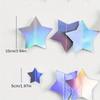 Iridescent Glitter Mixed Star Paper Garland Banner Décor 40 Feet Mixed Little and Large Twinkle Star Hanging Bunting Banner Backdrop for Wedding