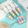 Macaron Color Keyboard Key Toy Diy Button Keycap Sensory Keychain Decompression Toys Mechanical 4Key Toy For Adult Gifts