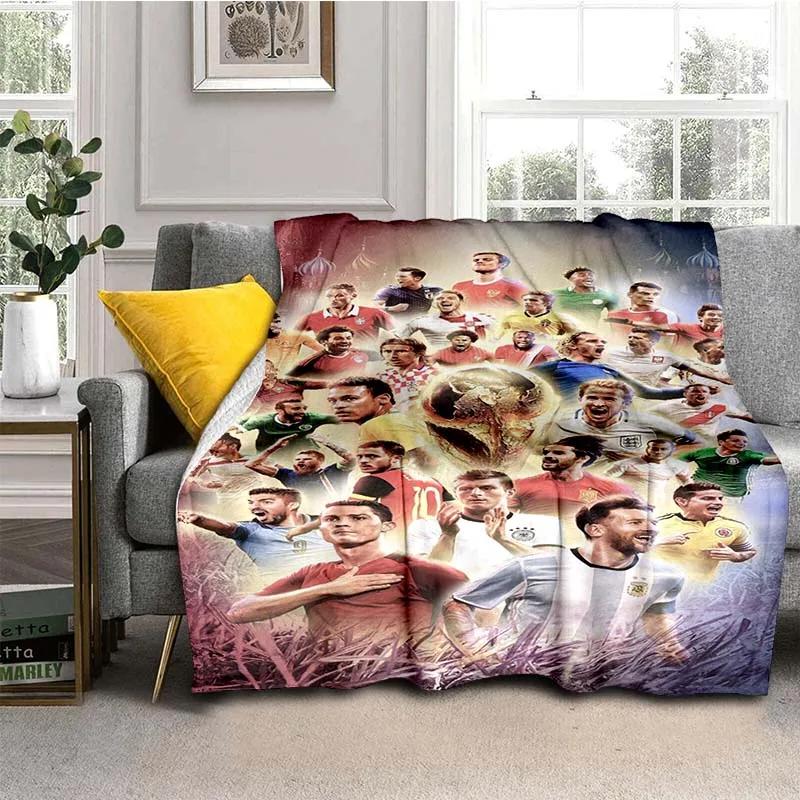 Pătură de flanel cu model Cristiano R-Ronaldo CR7, pătură multifuncțională pentru cadou de sărbători Pături calde și moi toate anotimpurile